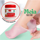 Kit Hidratante para Pés + Meia de Silicone – Combate Rachaduras e Ressecamento