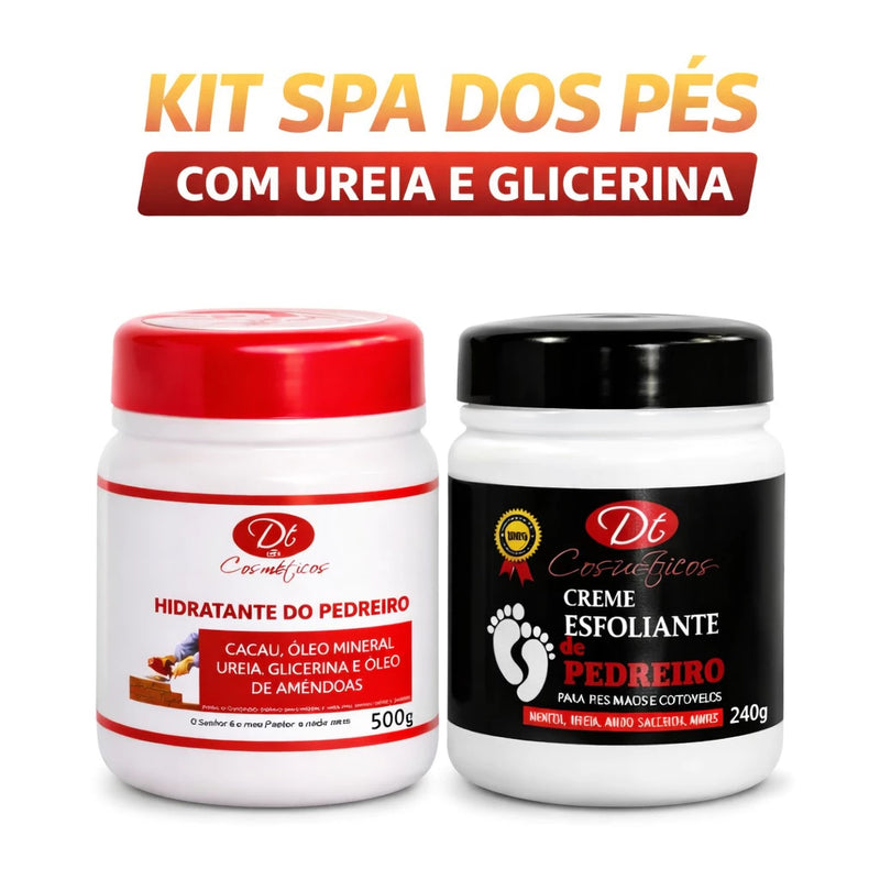 Kit Spa dos Pés Esfoliante Corpo e Pé + Creme Hidratante Corporal e Pé