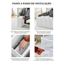 Kit Com 6 Caixas de Sapato Dobrável Armazenamento Transparentes